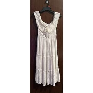 No Boundaries Puff Sleeve Midi Dress, Women’s XXS